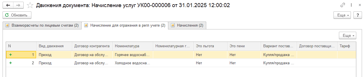 Движения в регистре «Начисление для отражения в регламентированном учете» Регистр «Начисление для отражения в регламентированном учете»